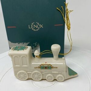 Lenox Christmas Train Engine Ornament in box